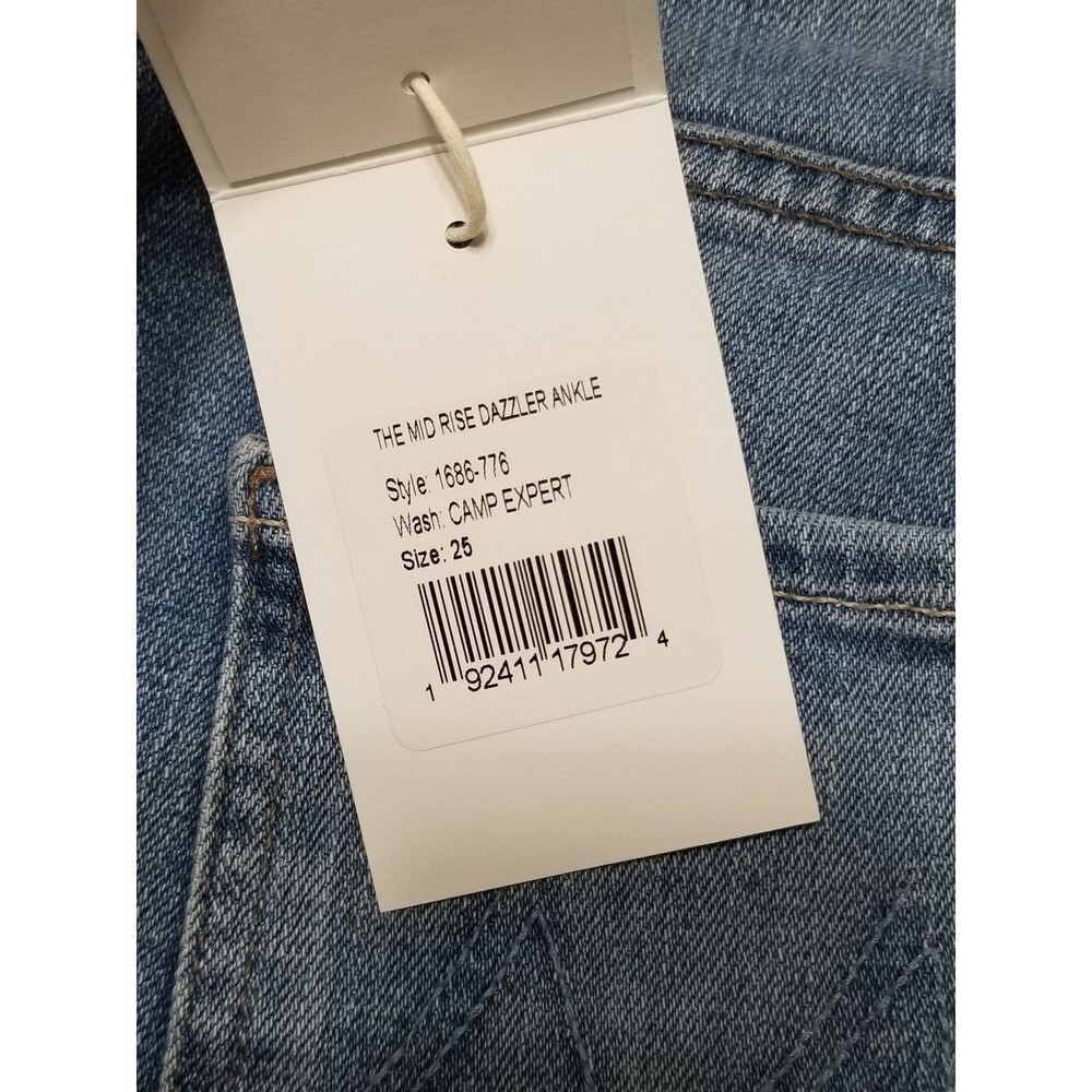 MOTHER The Dazzler Ankle Straight Jeans Camp Expert Light Wash NWT Size 24 25 - Picture 12 of 15